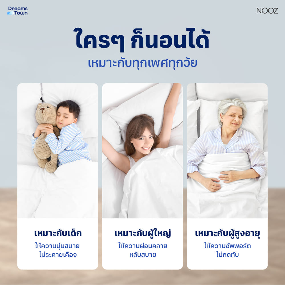 ที่นอนเมมโมรี่โฟม 3.5 ฟุต NOOZ EVENING LITE EVO หนา 4 นิ้ว